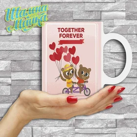 Прикольные кружки: Love 162 Медвежата на велосипеде